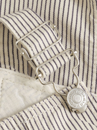 Baby-Latzhose White Swan gestreift von Minymo