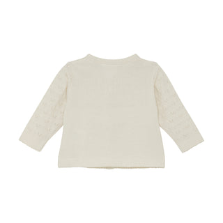 Strickjacke White Swan Weiss von Minymo