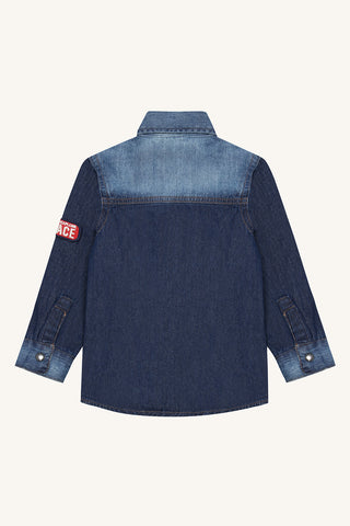 Jeans-Hemd Ravn blau verwaschen von Hust & Claire