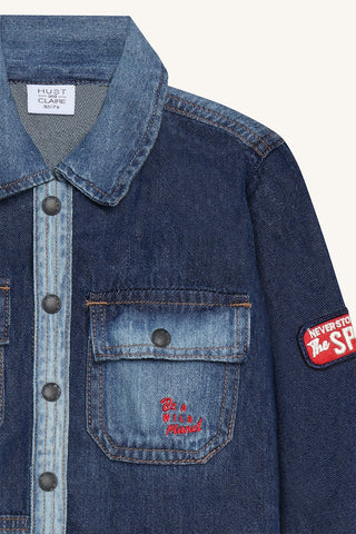 Jeans-Hemd Ravn blau verwaschen von Hust & Claire