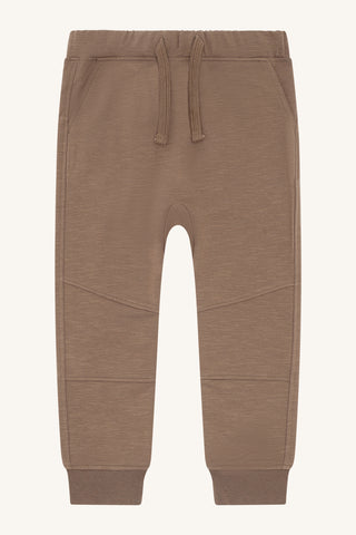 Lange Baumwollhose Georg Caribou Braun für Kinder von Hust & Claire