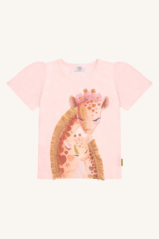 T-Shirt Rosa mit Giraffenprint von Hust & Claire
