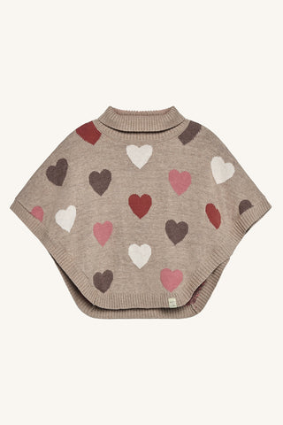Cape Kinderponcho Pinja Hearts von Hust & Claire