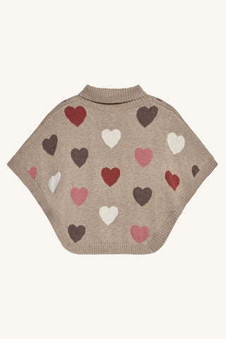 Cape Kinderponcho Pinja Hearts von Hust & Claire