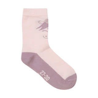 Baumwolle Socken 3er Pack Rosa-Lila-Blumenmuster von Minymo