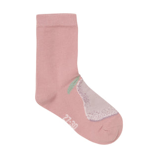 Baumwolle Socken 3er Pack Rosa-Lila-Blumenmuster von Minymo