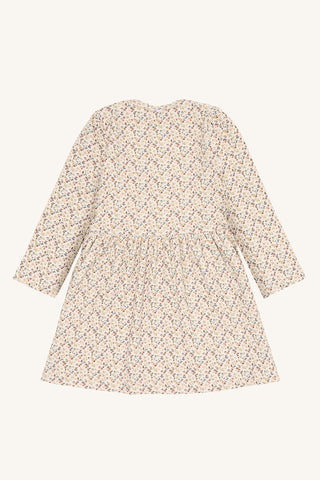 Modal-Baumwollkleid Donna Beige mit Blumenprint von Hust & Claire