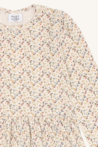 Modal-Baumwollkleid Donna Beige mit Blumenprint von Hust & Claire