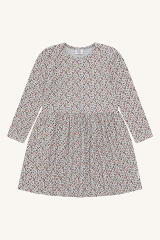 Modal-Baumwollkleid Donna Hellblau mit Blumenprint von Hust & Claire