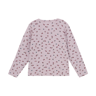 Langarm Shirt Rosa mit Blumenmuster von Minymo