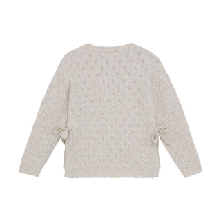 Strickpullover für Kinder Beige mit Schlaufe von Minymo