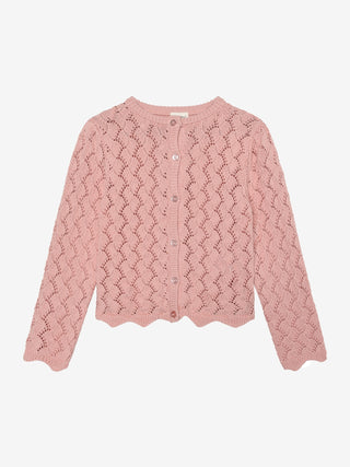 Strickjacke für Kinder Silver Pink von Minymo