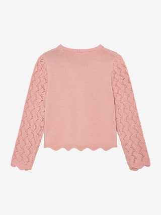 Strickjacke für Kinder Silver Pink von Minymo