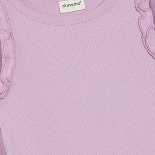 Modal Träger-Shirt mit Rüschen Violet Dusk Lila von Minymo