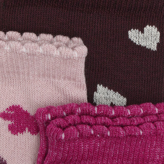 Baumwolle Socken 3er Pack Lila-Violette-Pink von Minymo