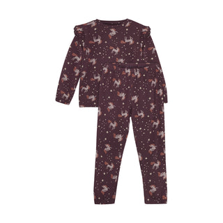 Pyjama-Set Violett mit Einhornprint von Minymo