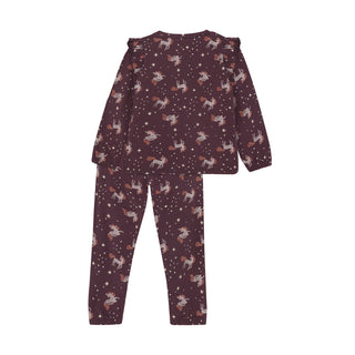 Pyjama-Set Violett mit Einhornprint von Minymo