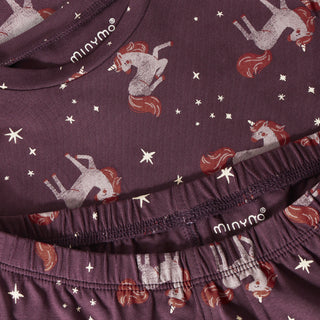 Pyjama-Set Violett mit Einhornprint von Minymo