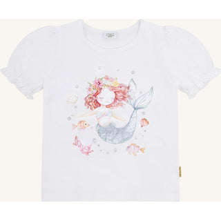 T-Shirt Alma Weiss mit Meerjungrau von Hust & Claire