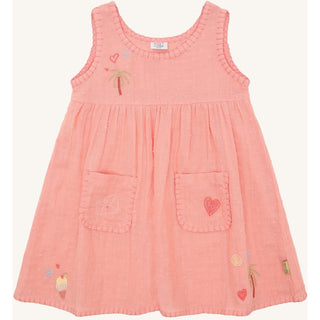 Trägerkleid Karoline Shell Rosa mit Stickereien von Hust & Claire
