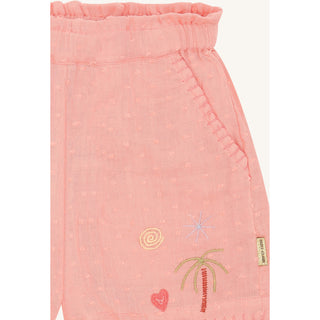 Musselin Shorts Helena Dobby Shell Rosa mit Stickereien von Hust & Claire