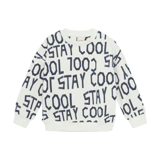 Pullover Weiss mit Stay Cool Aufdruck von Minymo