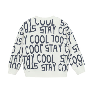 Pullover Weiss mit Stay Cool Aufdruck von Minymo