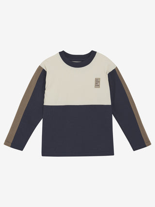 Langarm Shirt Parisian Night Blau-Weiss von Minymo