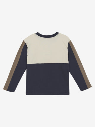 Langarm Shirt Parisian Night Blau-Weiss von Minymo