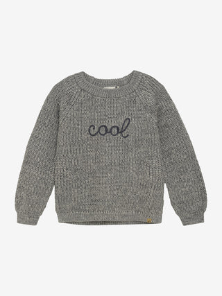 Strickpullover Cool Grau Meliert von Minymo
