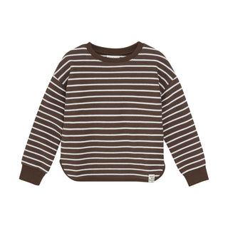 Pullover Chocolate Chip Braun-Weiss gestreift von Minymo