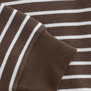 Pullover Chocolate Chip Braun-Weiss gestreift von Minymo