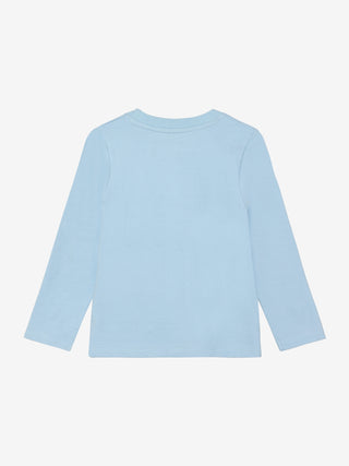 Langarm Shirt Niagara Mist Hellblau mit Schriftzug von Minymo