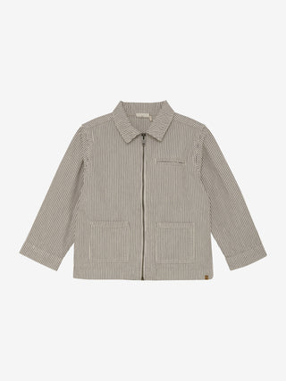 Baumwollhemd White Swan blau gestreift von Minymo