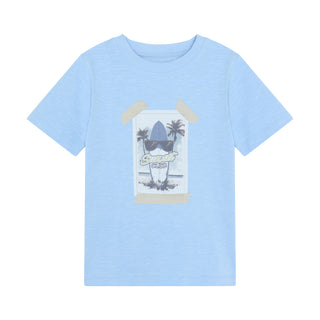 T-Shirt Polaris Star Blau mit Surfbrettprint von Minymo