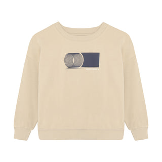Sweater White Pepper Braun mit Frontprint von Minymo