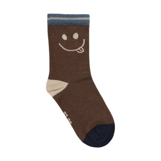 Baumwolle Socken 3er Pack Bagger-Smilie-Streifen von Minymo