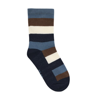 Baumwolle Socken 3er Pack Bagger-Smilie-Streifen von Minymo