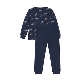 Children's dinosaur print pajama set from Minymo