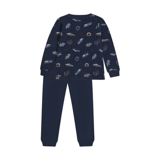 Children's dinosaur print pajama set from Minymo