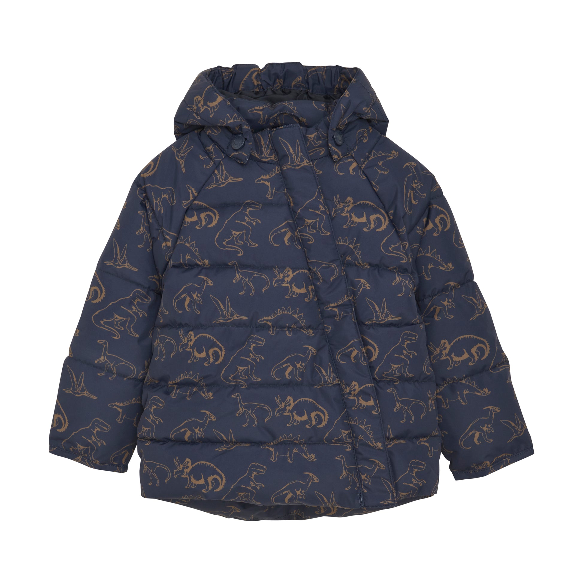 Winterjacke Blau mit Dinoprint von Minymo