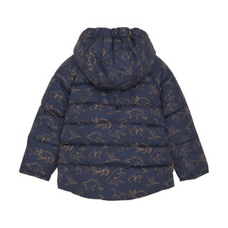 Winterjacke Blau mit Dinoprint von Minymo