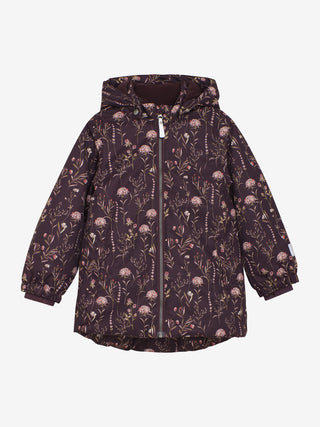 Winterjacke Catawba Grape Violett mit Blumenmuster von Minymo