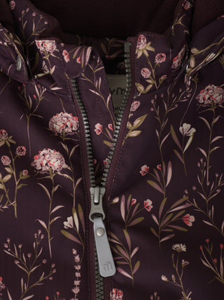 Winterjacke Catawba Grape Violett mit Blumenmuster von Minymo