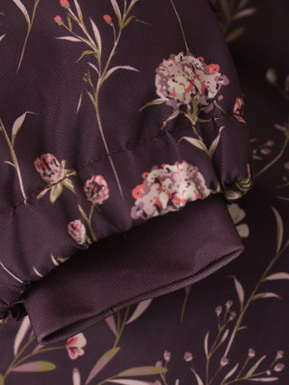 Winterjacke Catawba Grape Violett mit Blumenmuster von Minymo