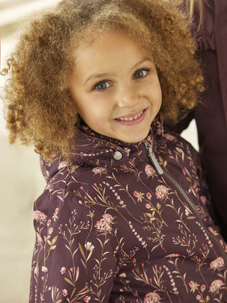 Winterjacke Catawba Grape Violett mit Blumenmuster von Minymo