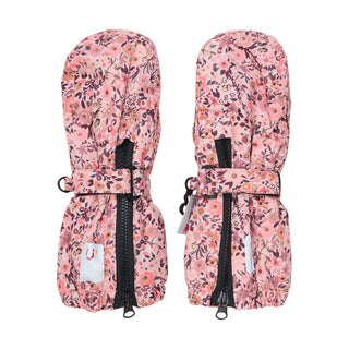 Schnee Fäustling-Handschuh Peach Whip mit Blumenmuster von Minymo
