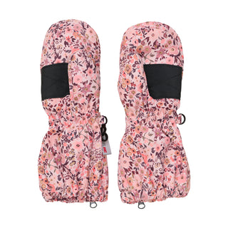 Schnee Fäustling-Handschuh Peach Whip mit Blumenmuster von Minymo