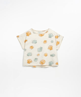 T-Shirt Weiss mit Muschelprint für Kinder von Play Up