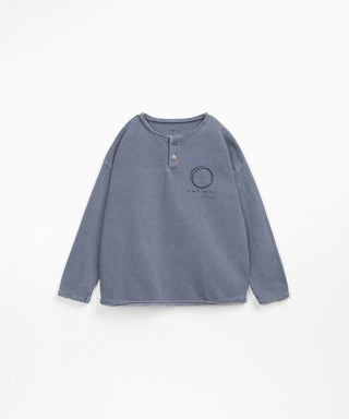 Langarmshirt Whale Blau-Grau für Kinder von Play Up